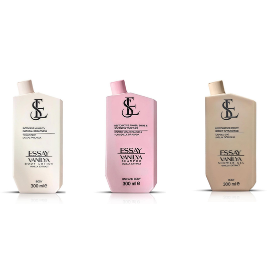 Esra Ezmeci Afro Vanilla Care Set: Shower Gel, Shampoo & Body Lotion